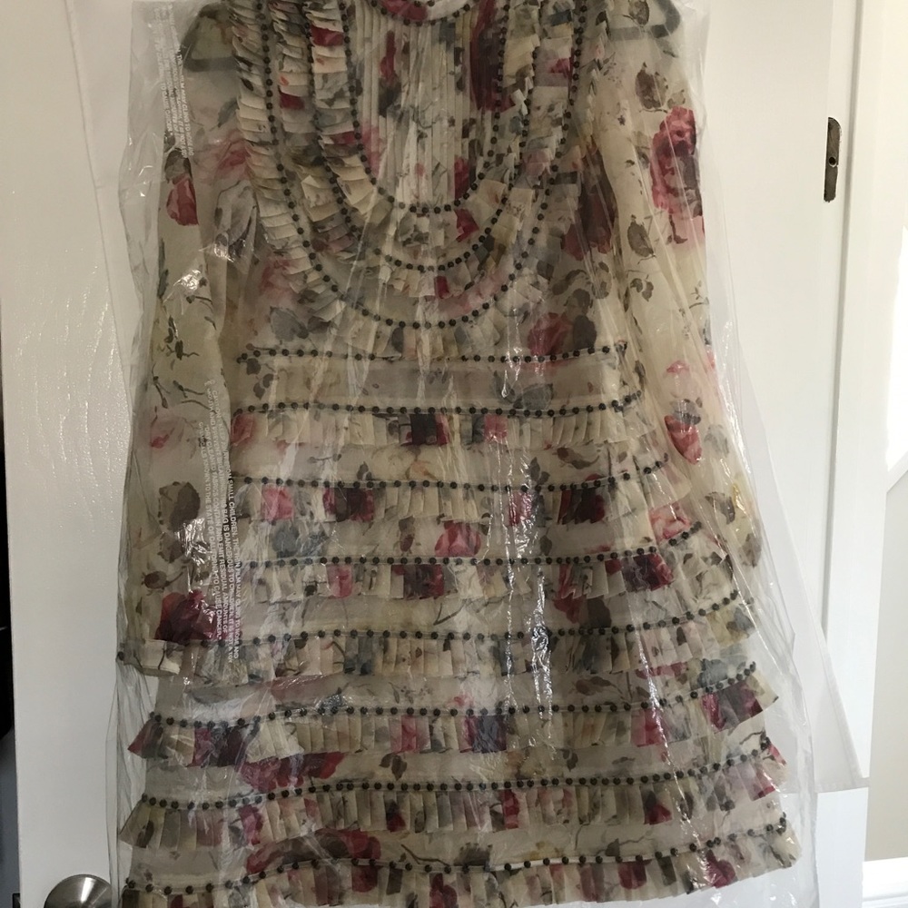 Zimmermann mischief floral pleated silk mini dress - Picture 8 of 11
